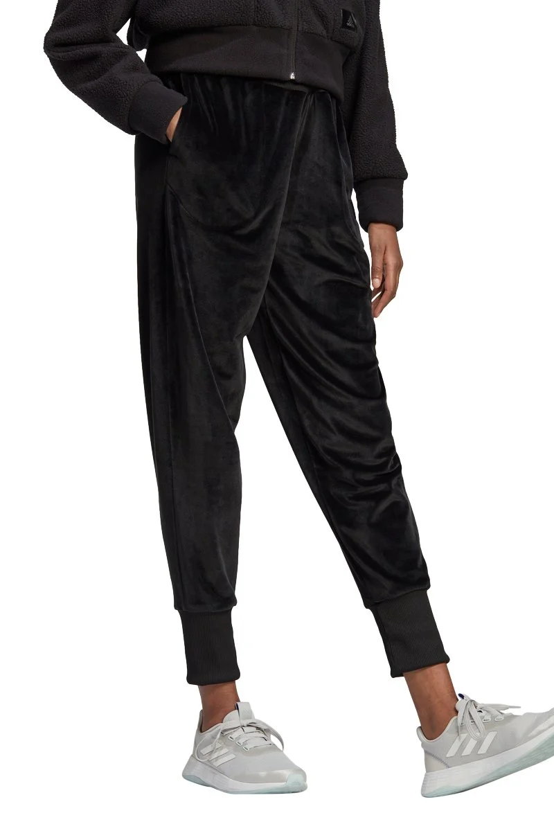 ADIDAS VELVET TROUSERS BLACK