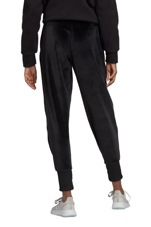 ADIDAS VELVET TROUSERS BLACK - Image 3