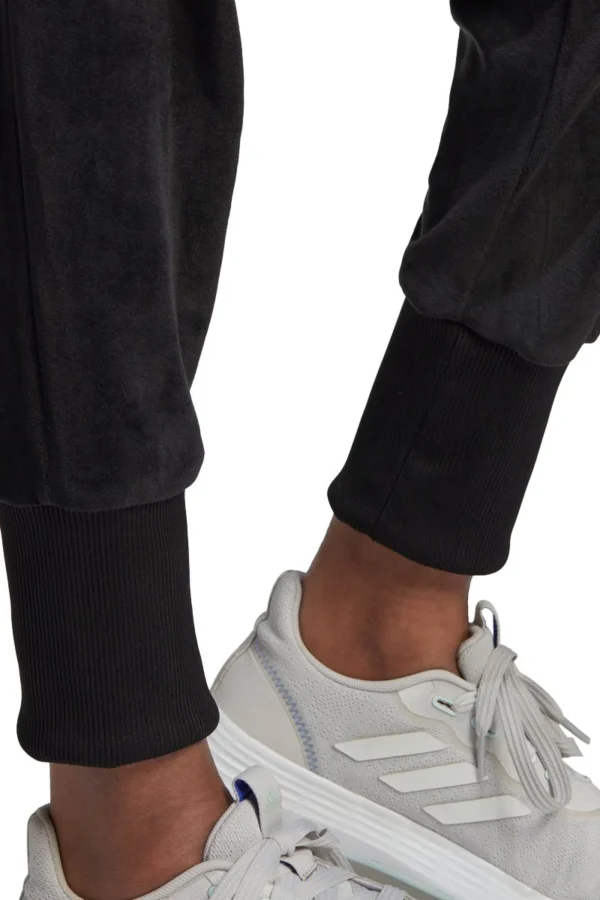 ADIDAS VELVET TROUSERS BLACK - Image 4